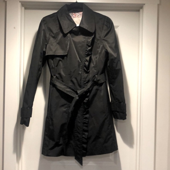 Jessica Simpson Ruffle Trench Coat - Picture 1 of 6